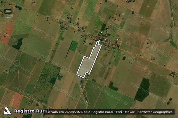 Imagem de satélite de Parte do Lote 78 e 80 da QD 10, da 2ª Zona do N.C.D em Fátima do Sul - MS