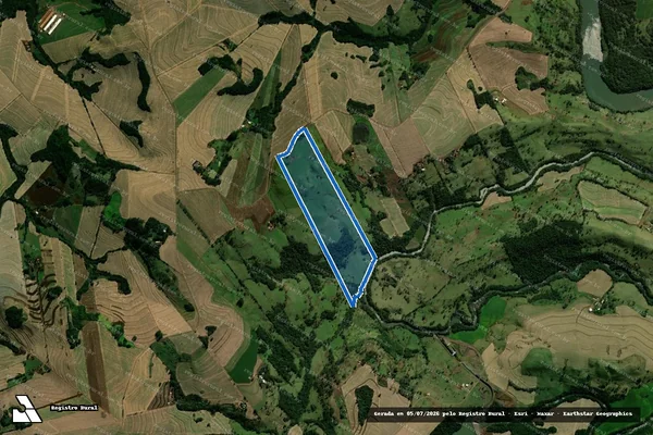 Imagem de satélite de Lote Rural nº 58-A, oriundo da fusao do lote rural nº58 e 59, Gleba Sapucaí II - Parte 1 em Anahy - PR
