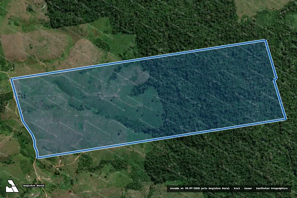 Imagem de satélite de FAZENDA VACA PRETA - Parte 1 em Placas - PA