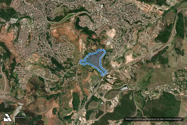 Imagem de satélite de Área 2 ? Parte da Fazenda Ribeira - Parte 1 em Itabira - MG