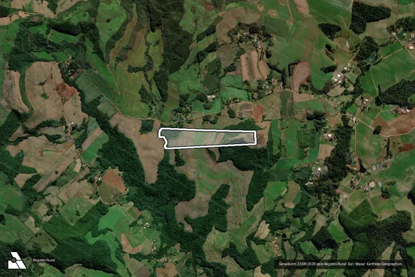 Imagem de satélite de FAZENDA BRUSCATO - PARTE DO LOTE RURAL N° 10 - Única em São Lourenço do Oeste - SC
