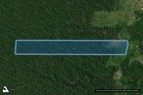 Imagem de satélite de P.A. Tutui Norte - Lote 123 - P.A. Tutui Norte - Lote 123 - Parte 1 em Uruará - PA