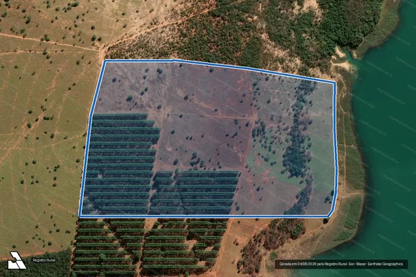 Imagem de satélite de FAZENDA LAGUNA - Parte 2 em Morada Nova de Minas - MG