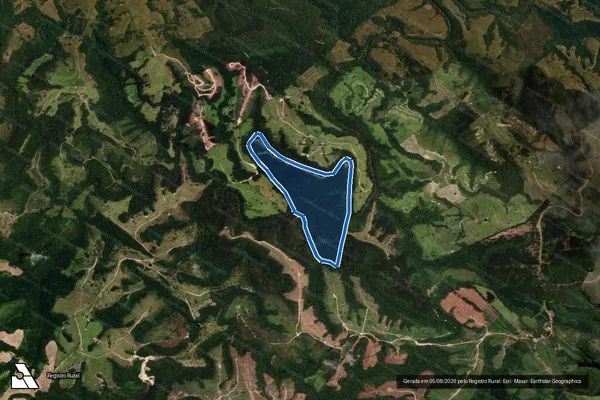 Imagem de satélite de SÍTIO SÃO JORGE - Matrícula 2087 em Ortigueira - PR