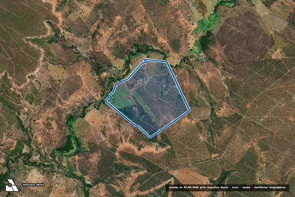 Imagem de satélite de FAZENDA MACAUBAS - 001 em Campo Azul - MG
