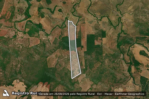 Imagem de satélite de FAZENDA TAQUARI-DATA SALOBRO - Gleba 01 em Nova Colinas - MA