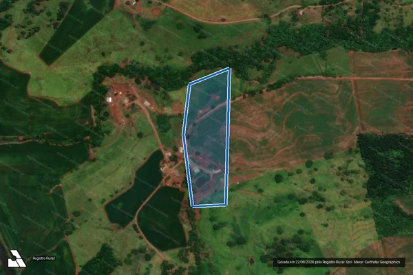 Imagem de satélite de LOTE RURAL Nº 702 GLEBA Nº 09 - Parcela 1 em Boa Vista da Aparecida - PR