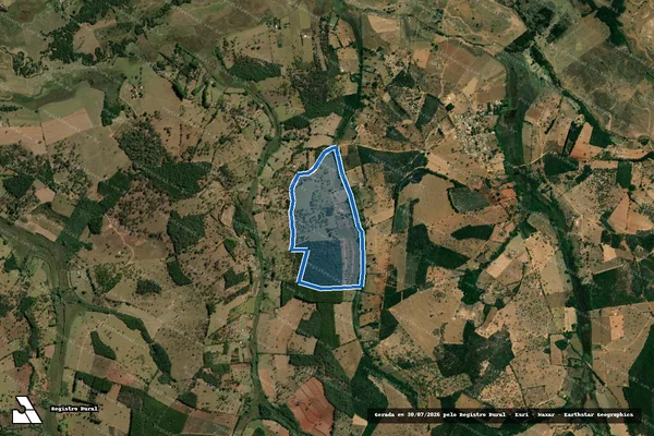 Imagem de satélite de Fazenda Córrego do Moinho - Gleba 01 em Formiga - MG