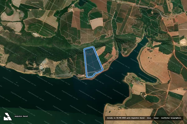 Imagem de satélite de Fazenda Guanabara - Parcela 1 em Carmo do Rio Claro - MG