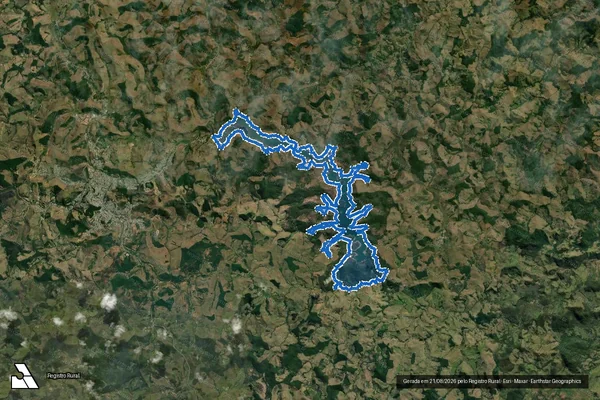 Imagem de satélite de PCH ANA MARIA (PARTE 2) - Remanescente em Santos Dumont - MG