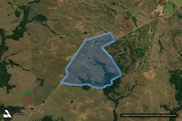 Imagem de satélite de Fazenda São Roque - Parcela 1 em Santiago - RS