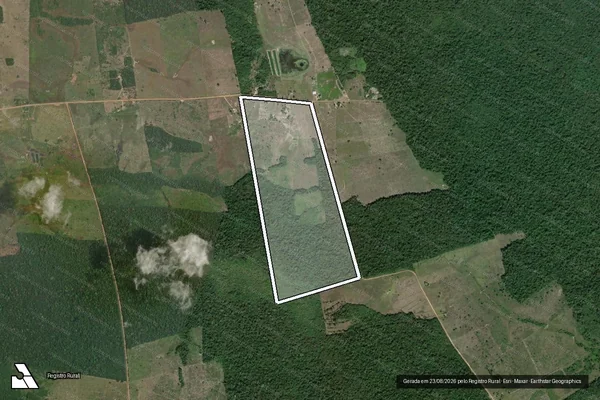Imagem de satélite de Rancho três Irmãos - Parcela 1 em Cantá - RR