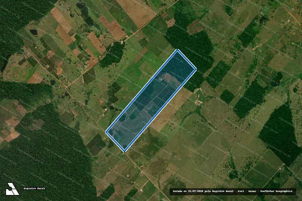 Imagem de satélite de LOTE 128 DA GLEBA 20S- Im. GL. N. Destino - Parcela 1 em Mirante da Serra - RO