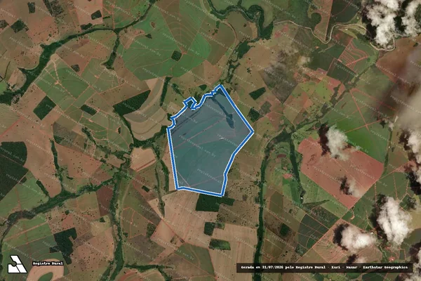 Imagem de satélite de FAZENDA CACHOEIRÃO - REGIÃO DOURADINHO - GLEBA 03 - Parte 1 em Quirinópolis - GO
