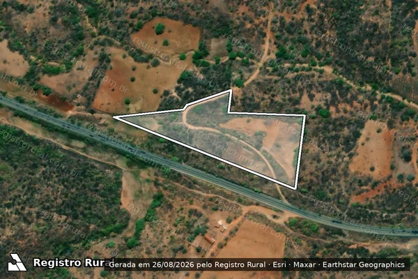 Imagem de satélite de SÍTIO BENTO NUNES IV - GLEBA 01 em Santa Cruz - RN