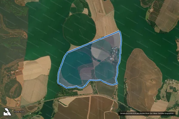 Imagem de satélite de Estiva ou Santo Antônio da Estiva - Parcela 1 em Alfenas - MG