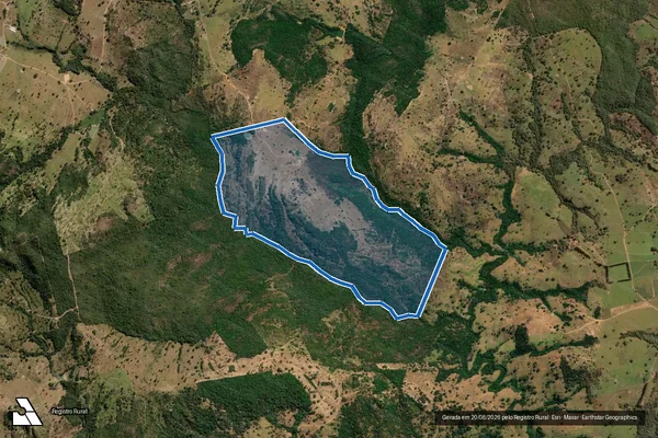 Imagem de satélite de CÓRREGO RICO E CÓRREGO DA LAGE em Morro Agudo de Goiás - GO