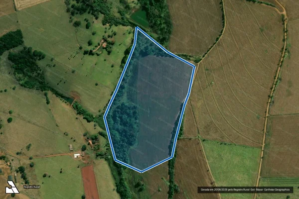 Imagem de satélite de Fazenda Duas Barras, no lugar denominado ?Duas Barras? - Parte 1 em Iraí de Minas - MG