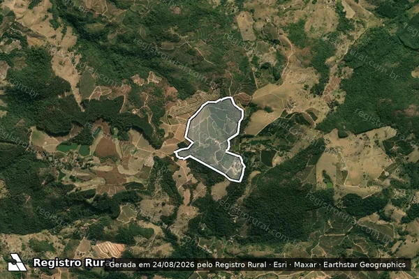 Imagem de satélite de FAZENDA SANTO ANTONIO - Parte 1 em Espírito Santo do Pinhal - SP