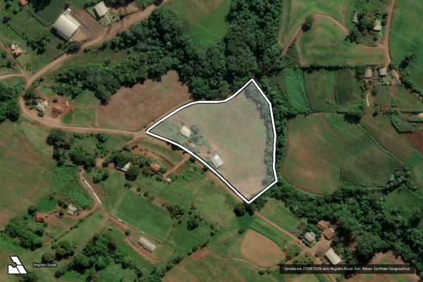 Imagem de satélite de Parte do lote rural nº 234, da Seção Saudades - Parcela 02 em Saudades - SC