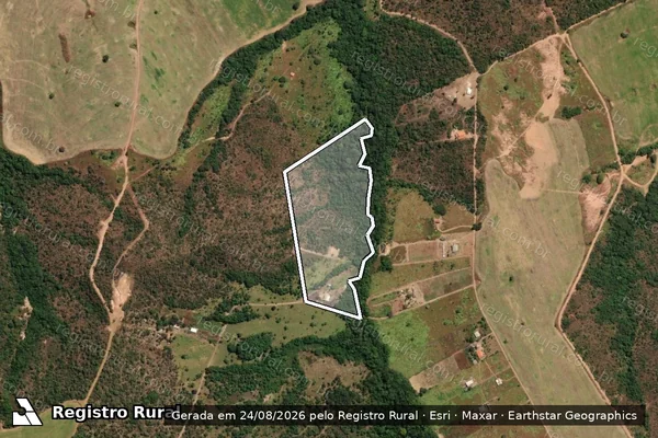 Imagem de satélite de FAZENDA CALVO E FAZENDINHA DO CALVO - Parte 6 em Vianópolis - GO