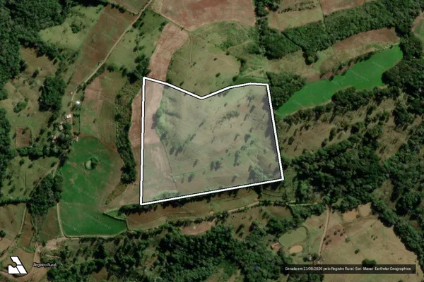 Imagem de satélite de Lote Rural nº 92 - parte 01  - A em Manfrinópolis - PR