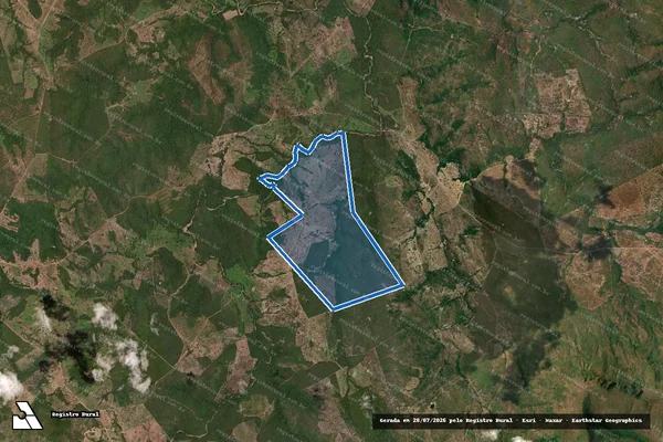 Imagem de satélite de FAZENDA NOVO IDEAL - PARTE DO LOTE Nº 36, DO LOTEAMENTO RIO DAS ALMAS - 001 em Palmeirópolis - TO
