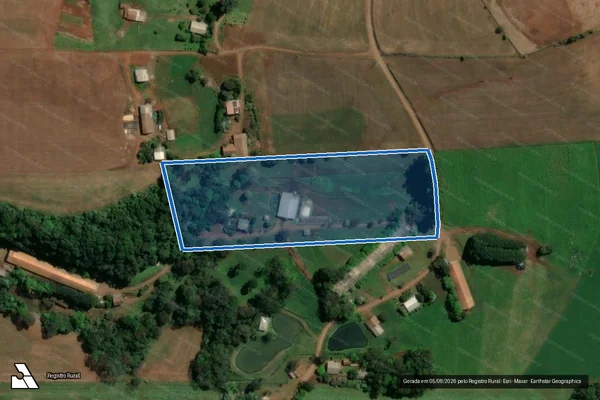 Imagem de satélite de Área Edegilson Bettu - Parte 1 em Guatambú - SC