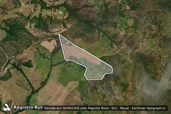 Imagem de satélite de FAZENDA AGUA LIMPA, SITIO DAS MANGUEIRAS - Matrícula 2635; 1311 em Varjão - GO