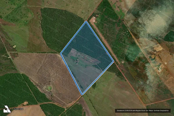 Imagem de satélite de FAZENDA SÃO CAMILO - LOTE 13-A, LOTEAMENTO CANA BRAVA - Gleba A em Lagoa da Confusão - TO