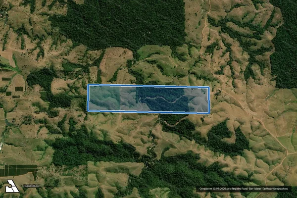 Imagem de satélite de LOTE 07, GLEBA 02, SETOR RIO BRANCO III, PROJETO FUNDIÁRIO GUAJARÁ MIRIM - Parte 1 em Nova Brasilândia D'Oeste - RO