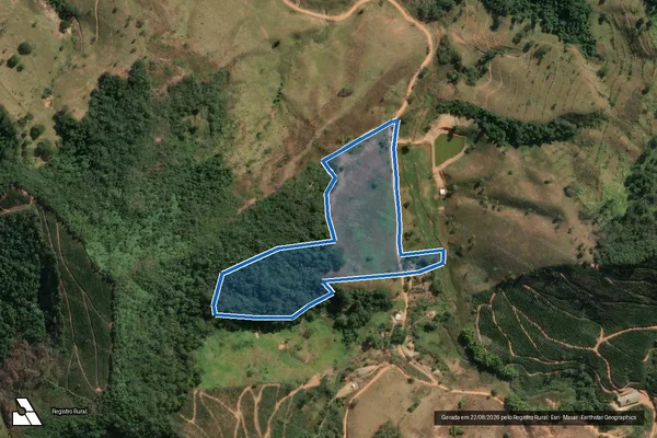 Imagem de satélite de Córrego do Amolar - Gleba 03 em Santana do Manhuaçu - MG