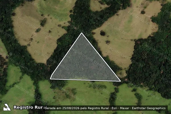 Imagem de satélite de RANCHO DO CHACAL - Matrícula 12317 em Ortigueira - PR