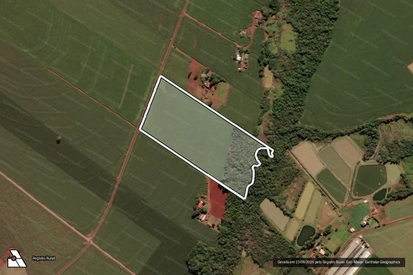 Imagem de satélite de LOTE RURAL N° 62 - LOTE RURAL N° 62-1 em Serranópolis do Iguaçu - PR