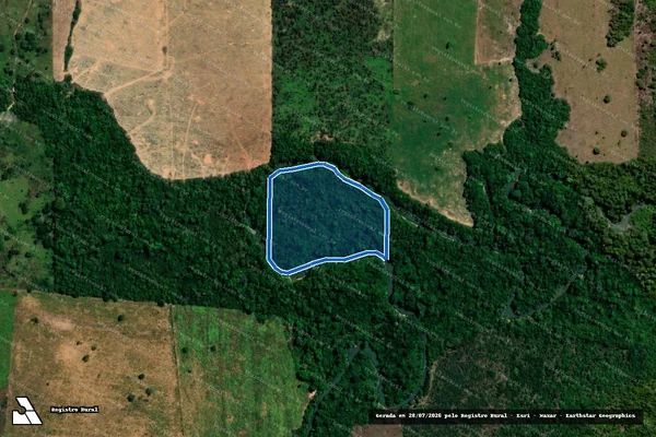 Imagem de satélite de PROJETO DE ASSENTAMENTO PADOVANI ? LOTE Nº 316 - Parte 1 em Peixoto de Azevedo - MT