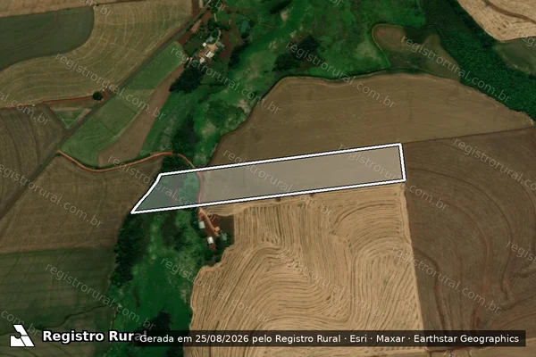 Imagem de satélite de Parte do Lote 21 2º Perímetro da Fazenda Santa Cruz - Parcela 1 em Pranchita - PR
