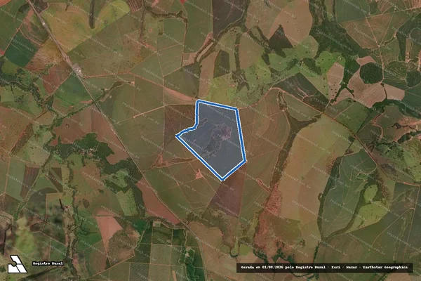Imagem de satélite de FAZENDA BELA VISTA - 001 em Prata - MG