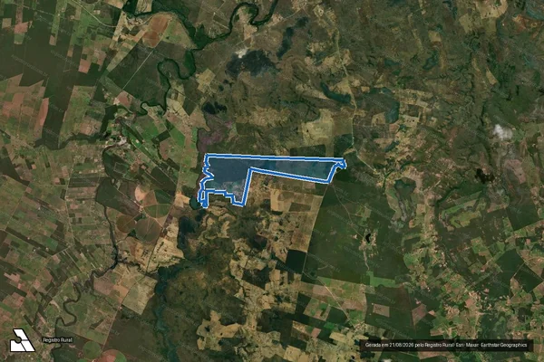 Imagem de satélite de FAZENDA CERRANA - 001 em São Félix do Coribe - BA