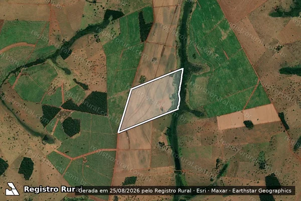 Imagem de satélite de Fazenda Ribeirão do Meio, com denominação especial de Fazenda Paraiso - Fazenda Ribeirão do Meio, com denominação especial de Fazenda Paraiso em Itapagipe - MG