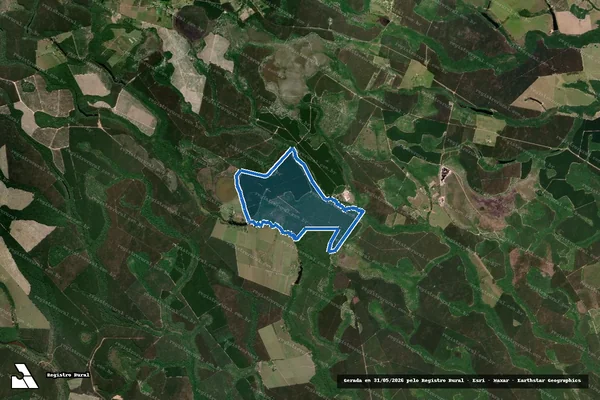 Imagem de satélite de Fazenda Bom Jesus, Bom Jardim, Pau Ferro, Santa Rita, Pau ferro Bolandeira - Matrícula nº 13.825 em Caravelas - BA
