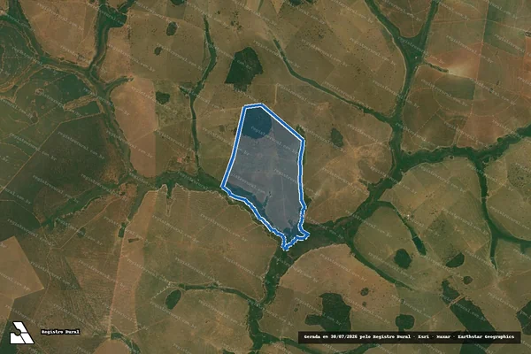 Imagem de satélite de Fazenda Franca - Matrícula 4317 em Inocência - MS