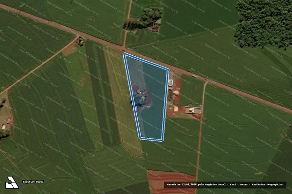 Imagem de satélite de Lote Rural n° 124-B, do 1º Polígono da Col. Ind. Agr. Bento Gonçalves Ltda - Parte ?I? em Medianeira - PR