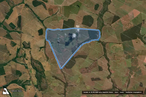 Imagem de satélite de FAZENDA SANTA IZABEL em Cachoeira Alta - GO