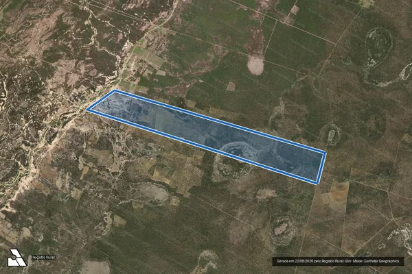 Imagem de satélite de FAZENDA INGAZEIRA 2 - GLEBA 03 em Xique-Xique - BA