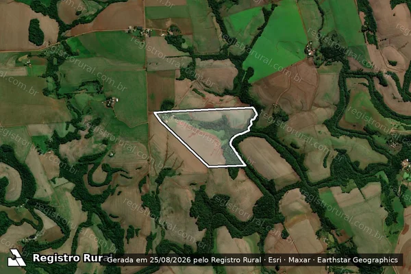 Imagem de satélite de sem denominação - Parcela 1 em Santa Bárbara do Sul - RS