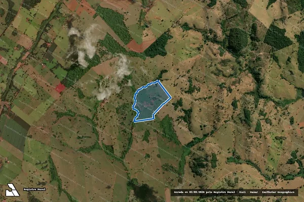 Imagem de satélite de FAZENDA BANANAL - GLEBA 03 em Jaraguá - GO
