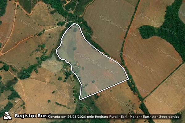 Imagem de satélite de Sítio Córrego do Teixeira - Gleba 1 em Nazareno - MG