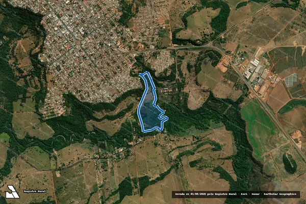 Imagem de satélite de Sítio São João Paulo II - Parcela 1 em Jaciara - MT