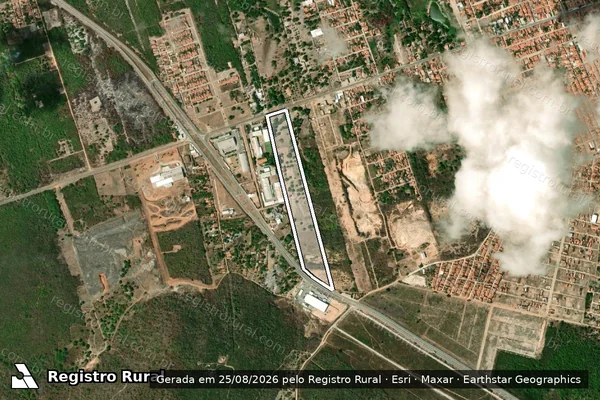 Imagem de satélite de LOTE 0046 - SITIO BERNARDO JOSÉ SIMOES - Parte 1 em Cascavel - CE