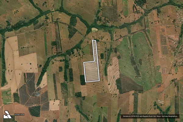 Imagem de satélite de Sítio Aroeira e Todos Santos - Matricula 27.667 em Américo de Campos - SP